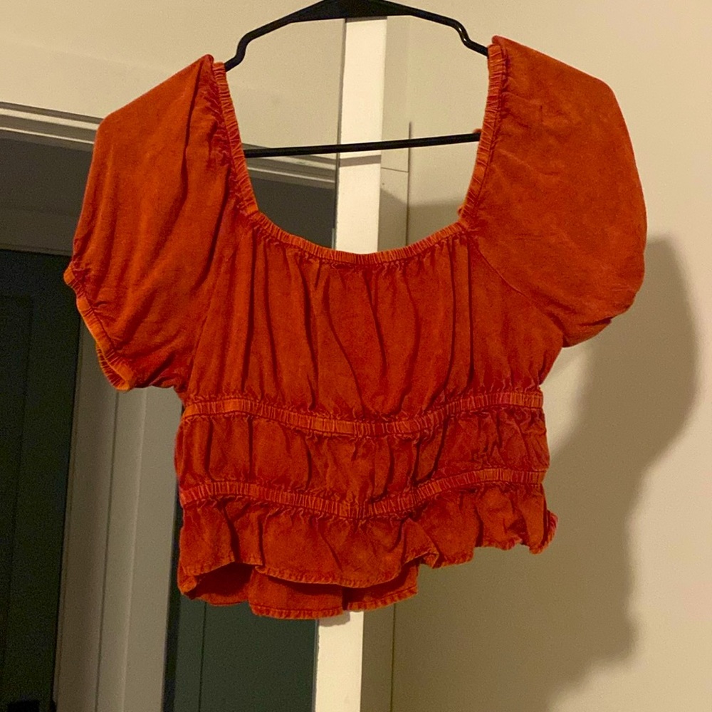 Rebellion women’s burnt orange crop top